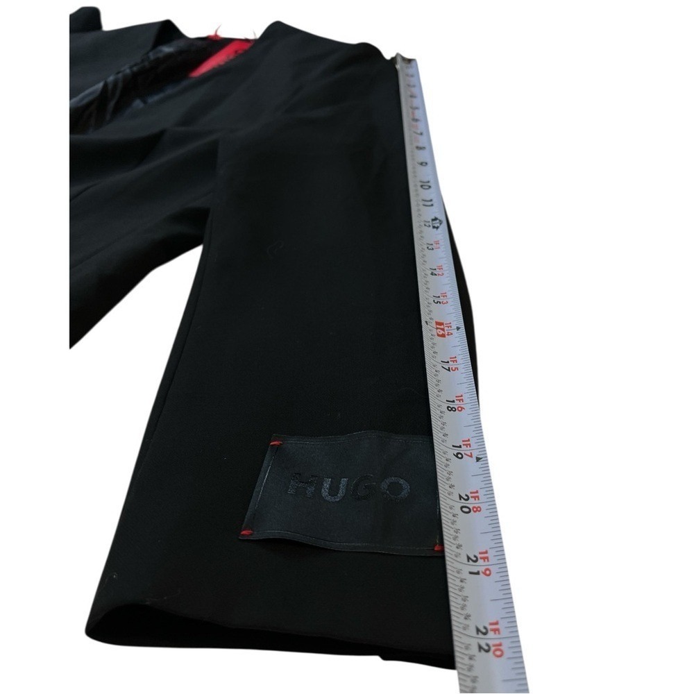HUGO Collarless Women's Blazer, Fully Lined, Color Black, Size 2 - Picture 10 of 13